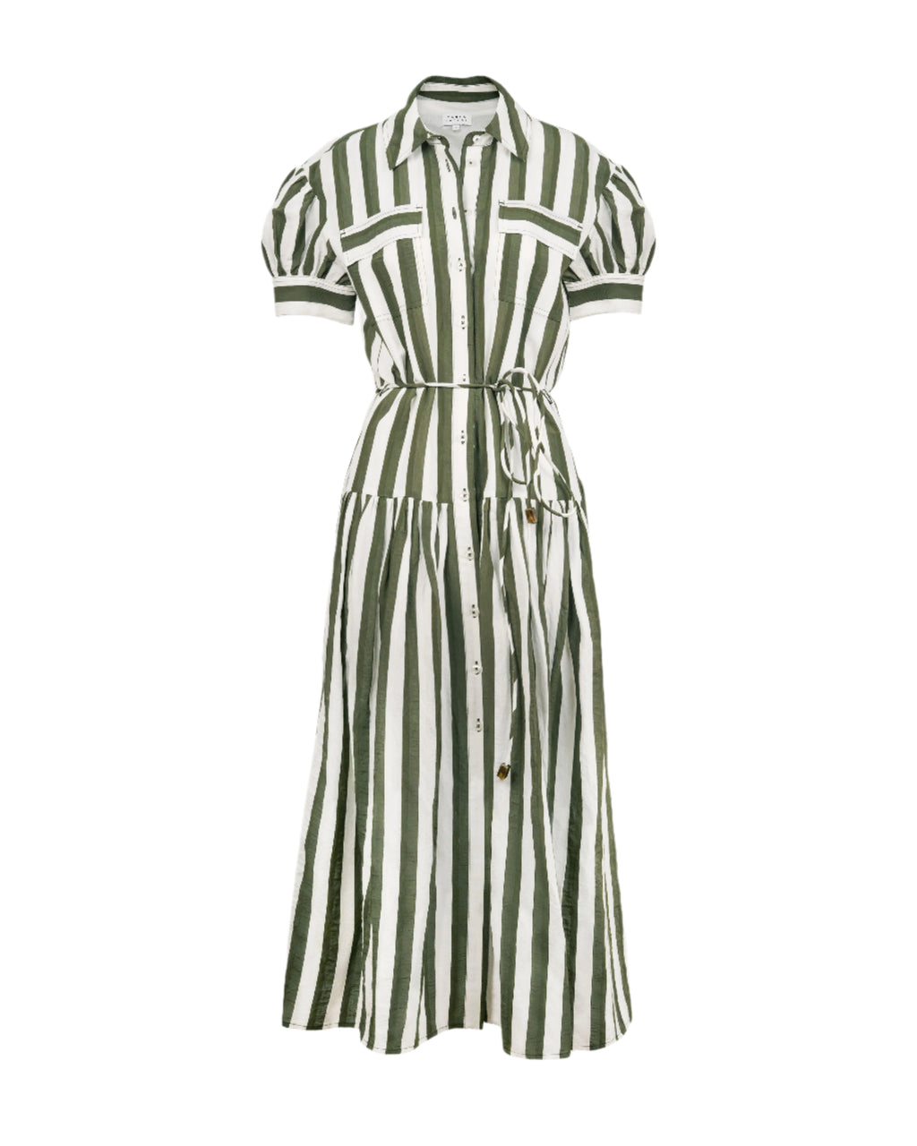 Carrington Dress in Fern & Ivory