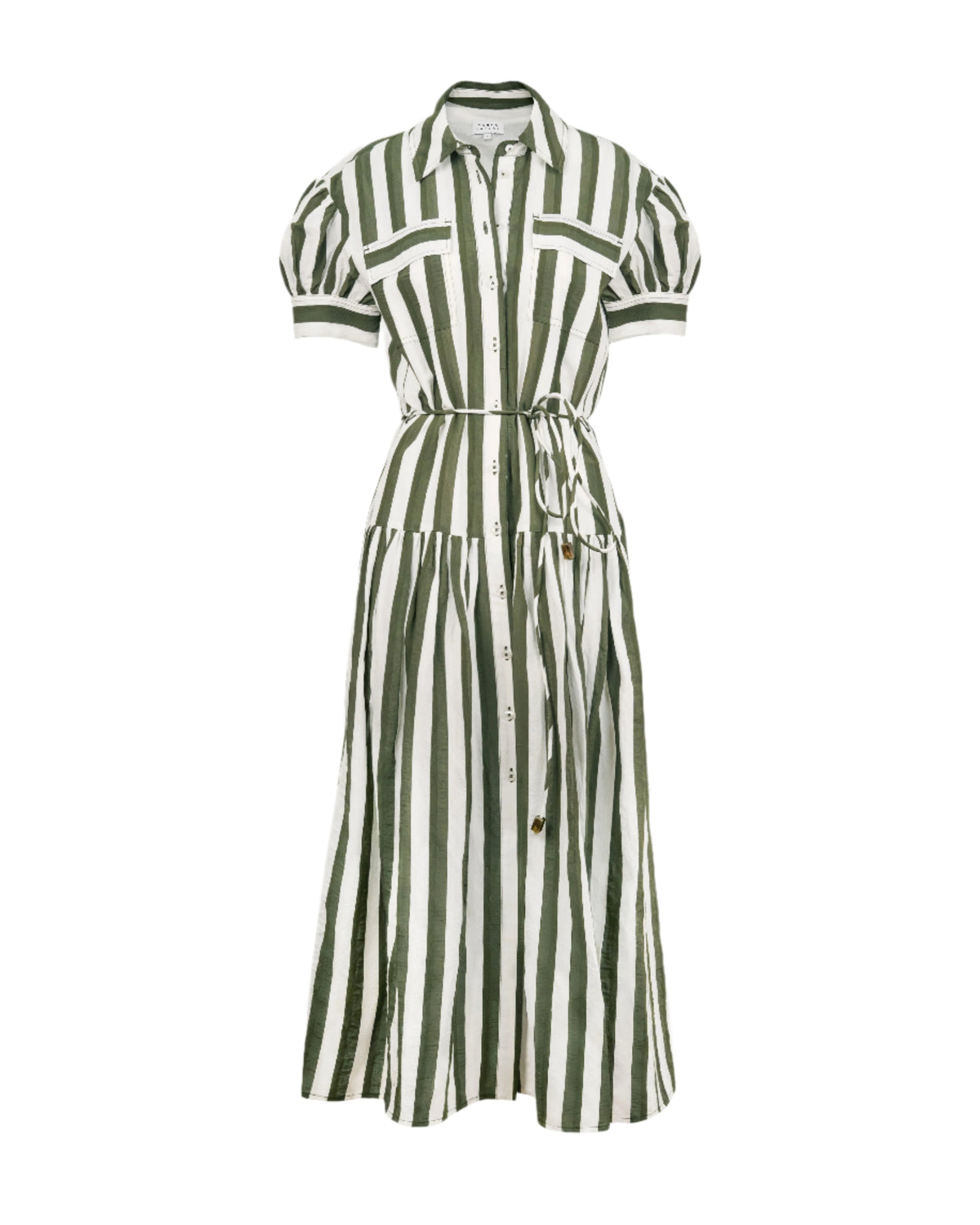 Carrington Dress in Fern & Ivory