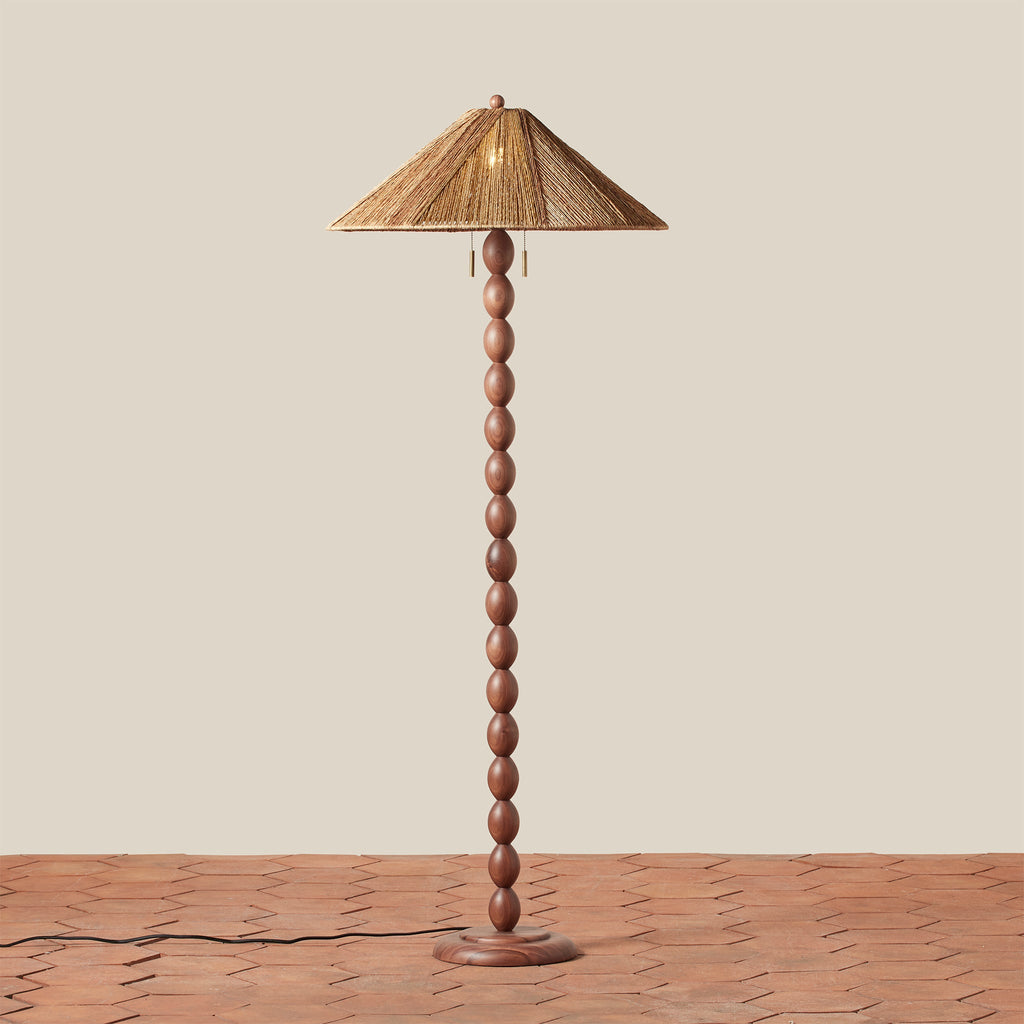 floor lamp on tile floor