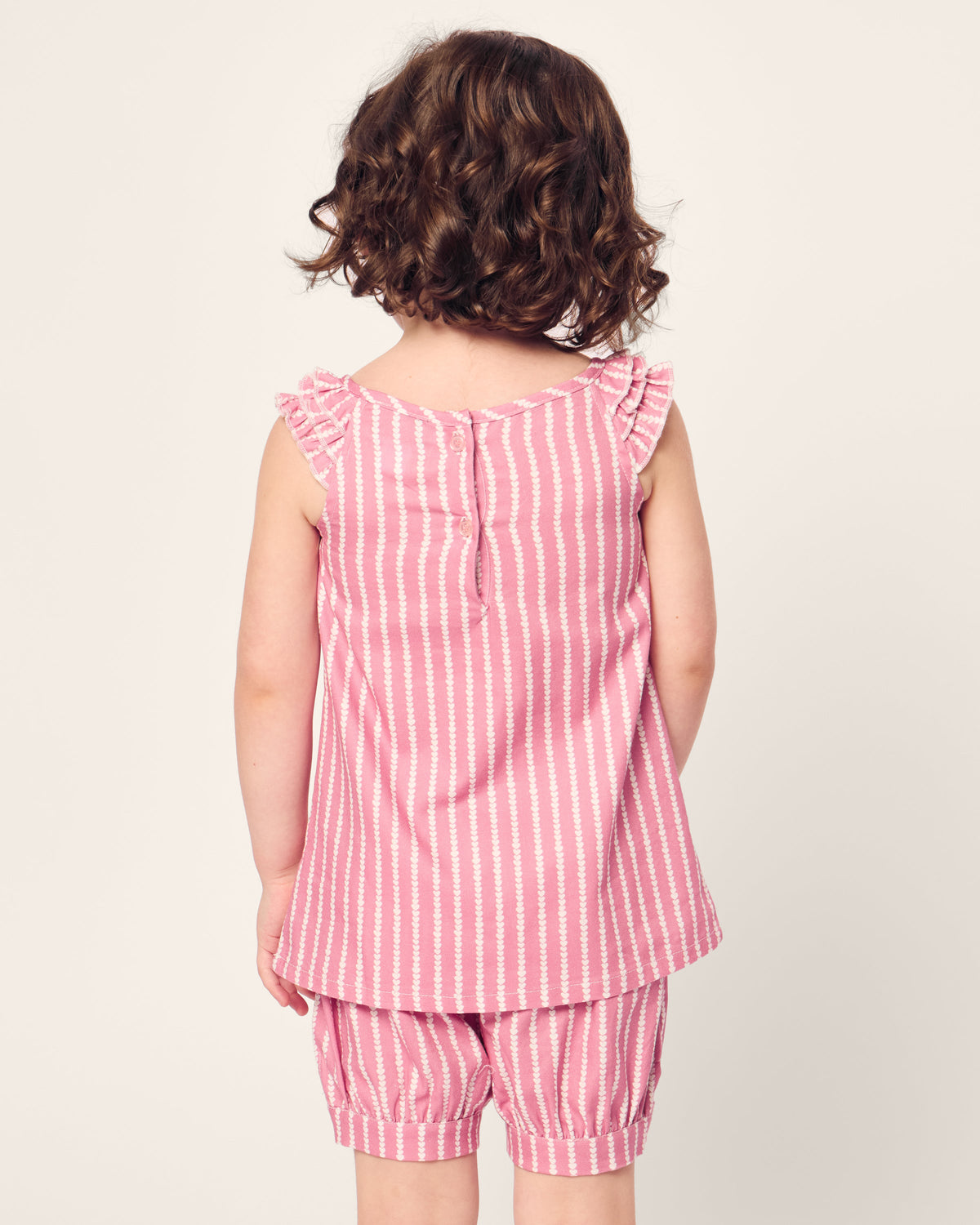 Girl’s Twill Amelie Short Set in Love Lines