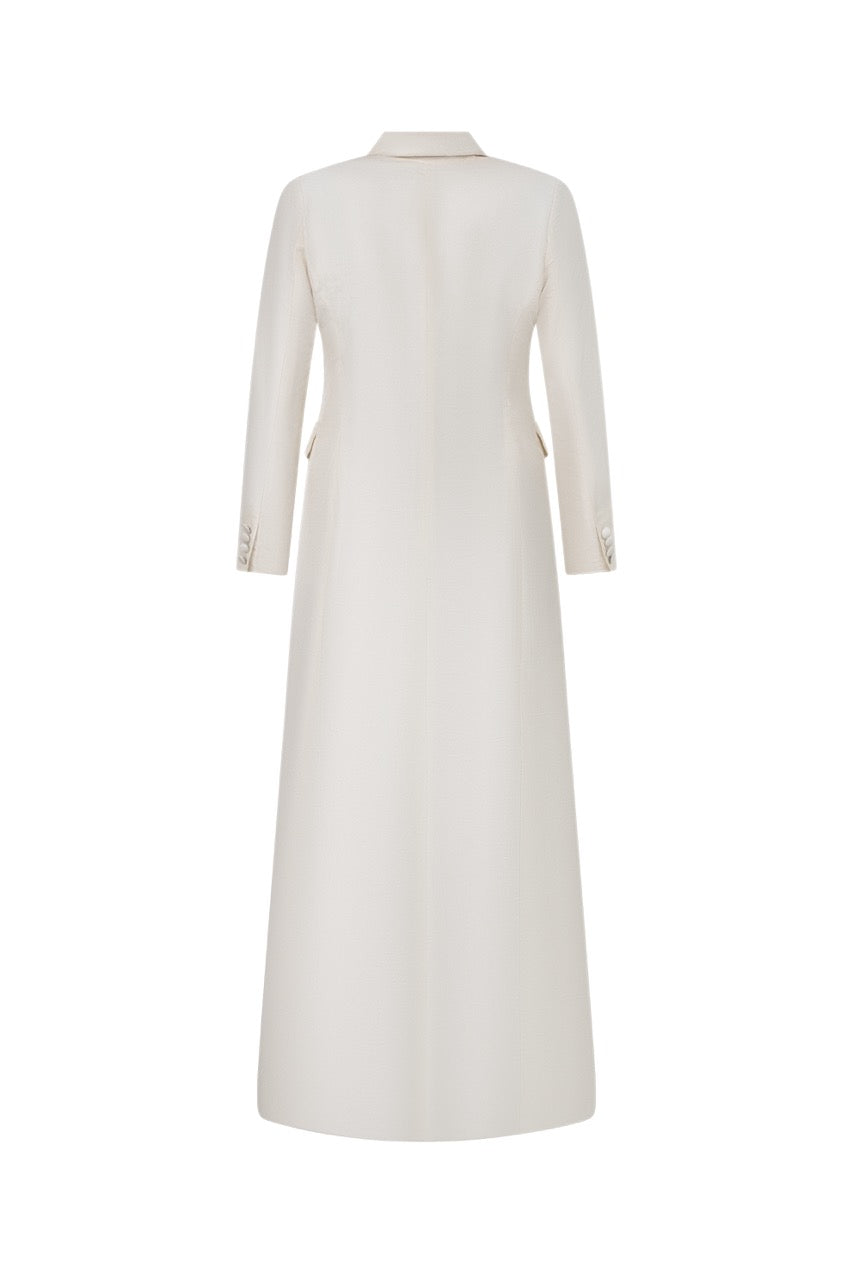 Cass Silk Bridal Tuxedo Gown