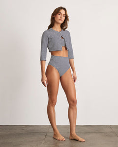 Catherine Striped Top in Maritime Blue & Cream Multi