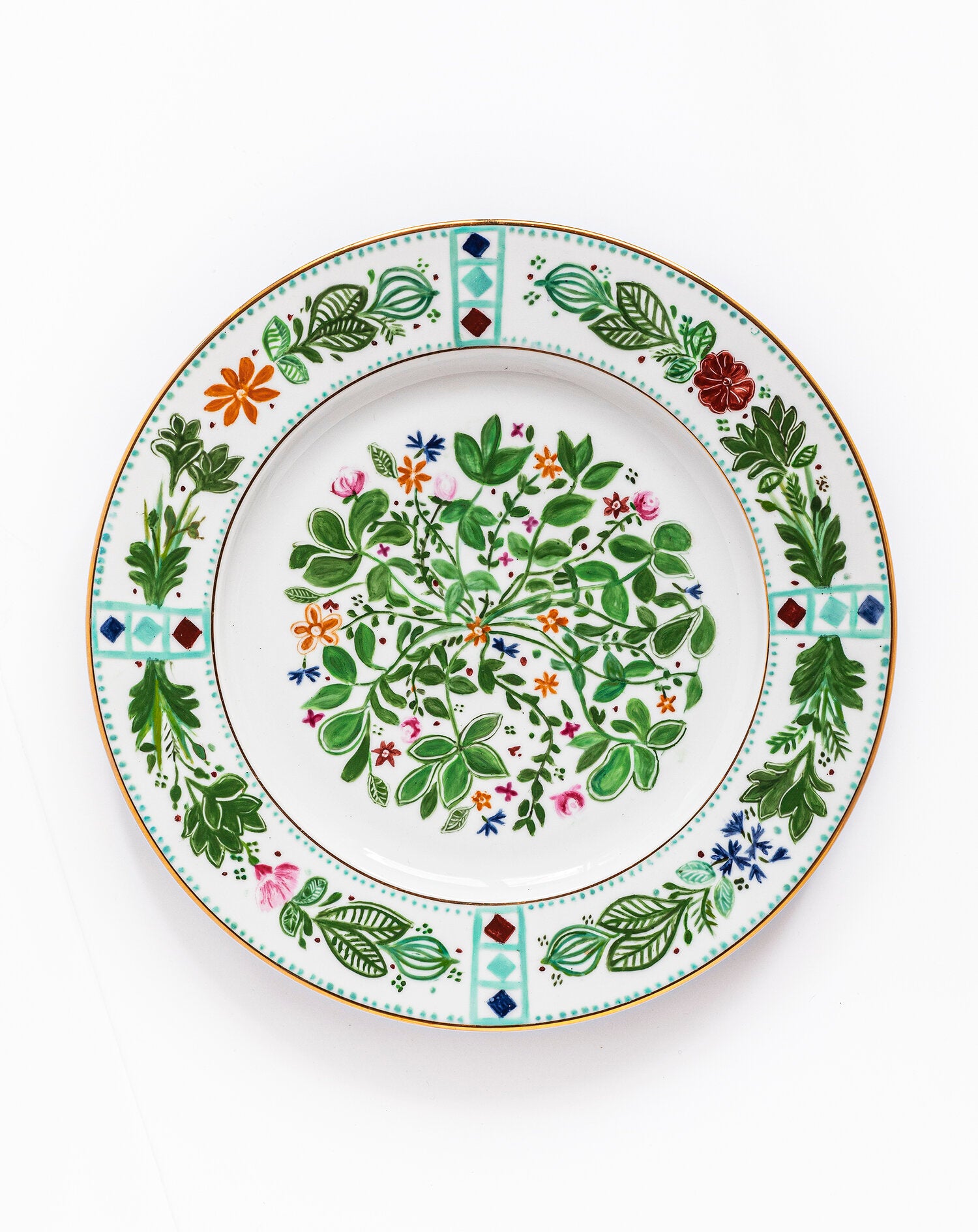 Veranda Handpainted Limoges Dinner Plate