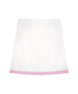 Stacy Skort in Bright White with Pink Trim