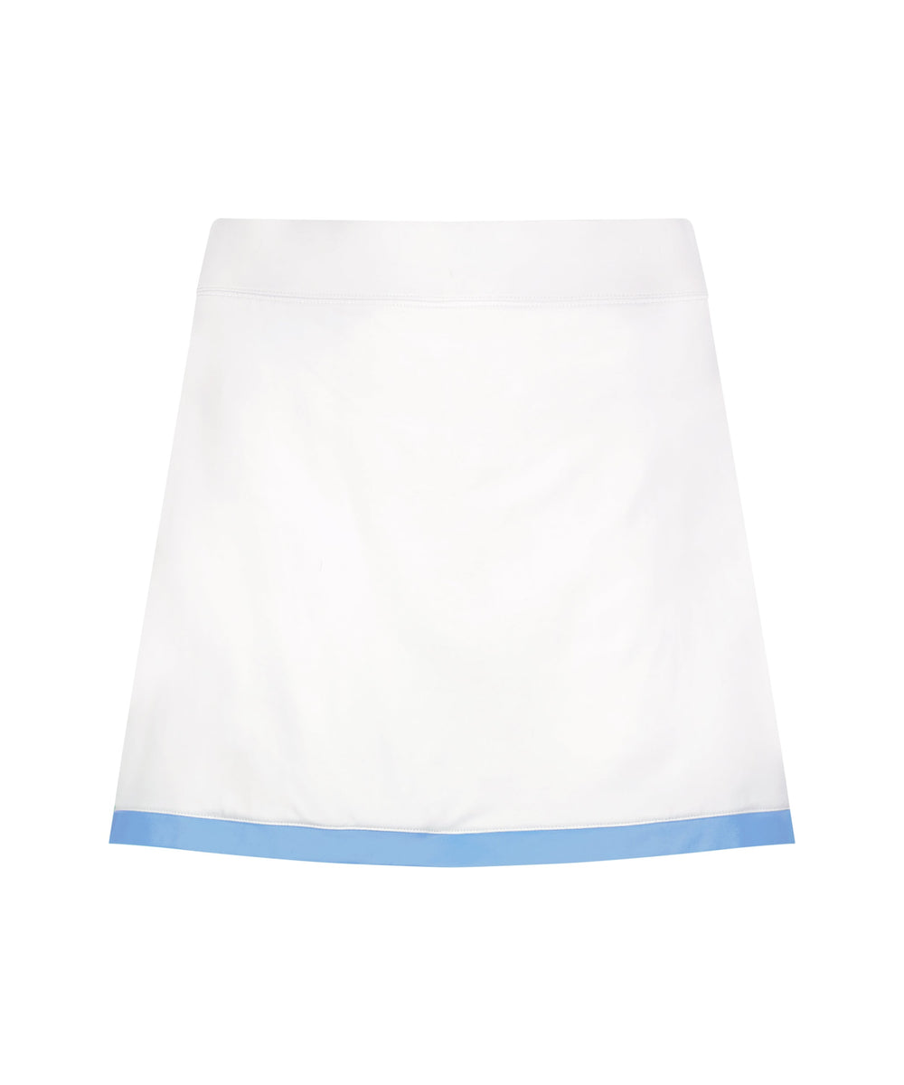 Stacy Skort in Bright White with Blue Trim
