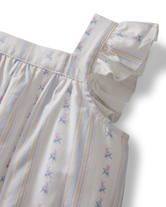 Girl's Twill Clara Nightgown in Cottage Stripe