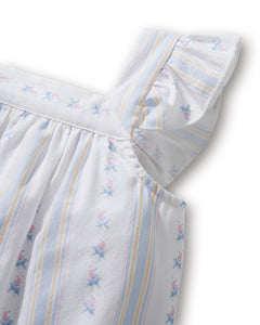 Girl's Twill Clara Short Set in Cottage Stripe