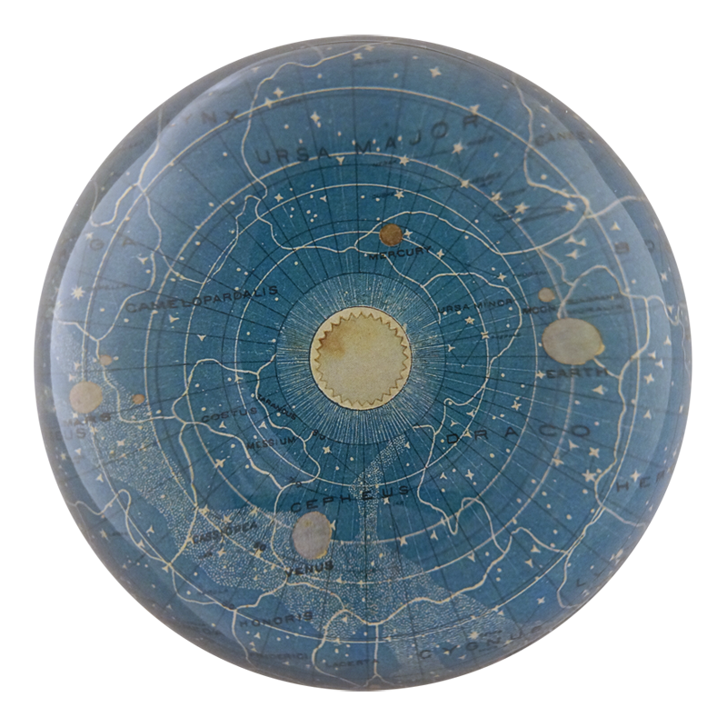 Blue Universe Dome Paperweight