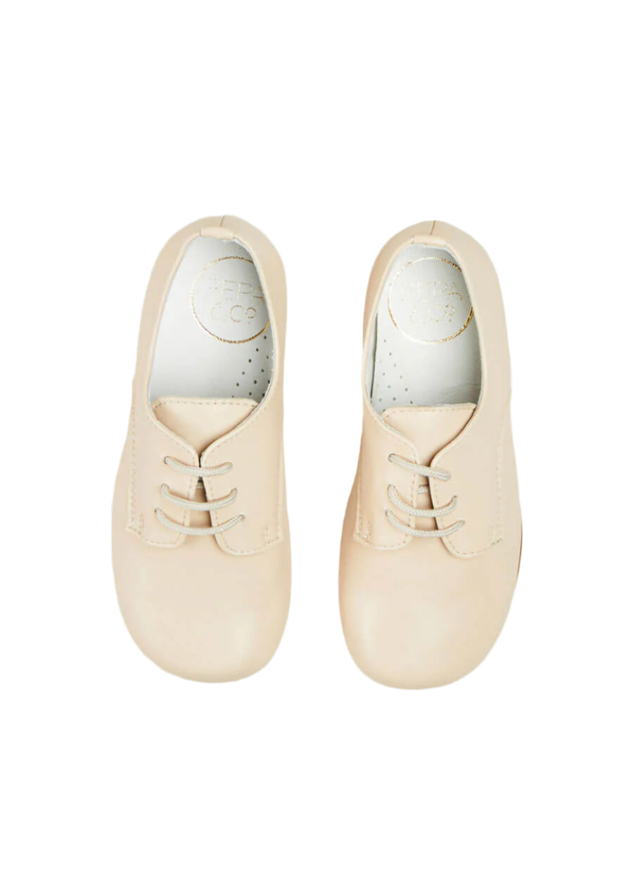 Boy's beige leather celebration shoes (20-36EU) Shoes  from Pepa London