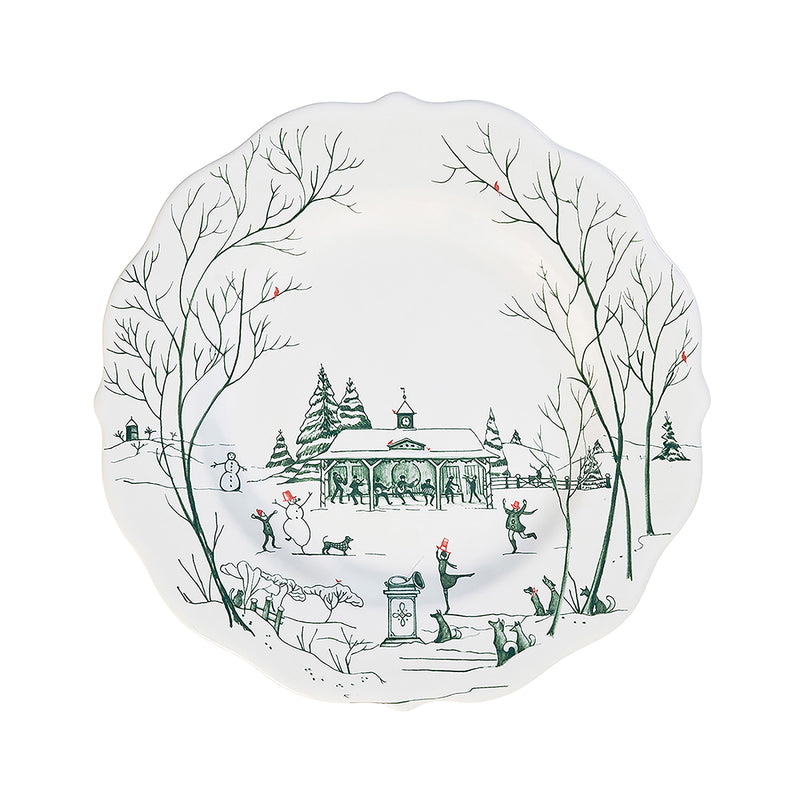 Country Estate Winter Frolic Dessert/Salad Plate in Evergreen