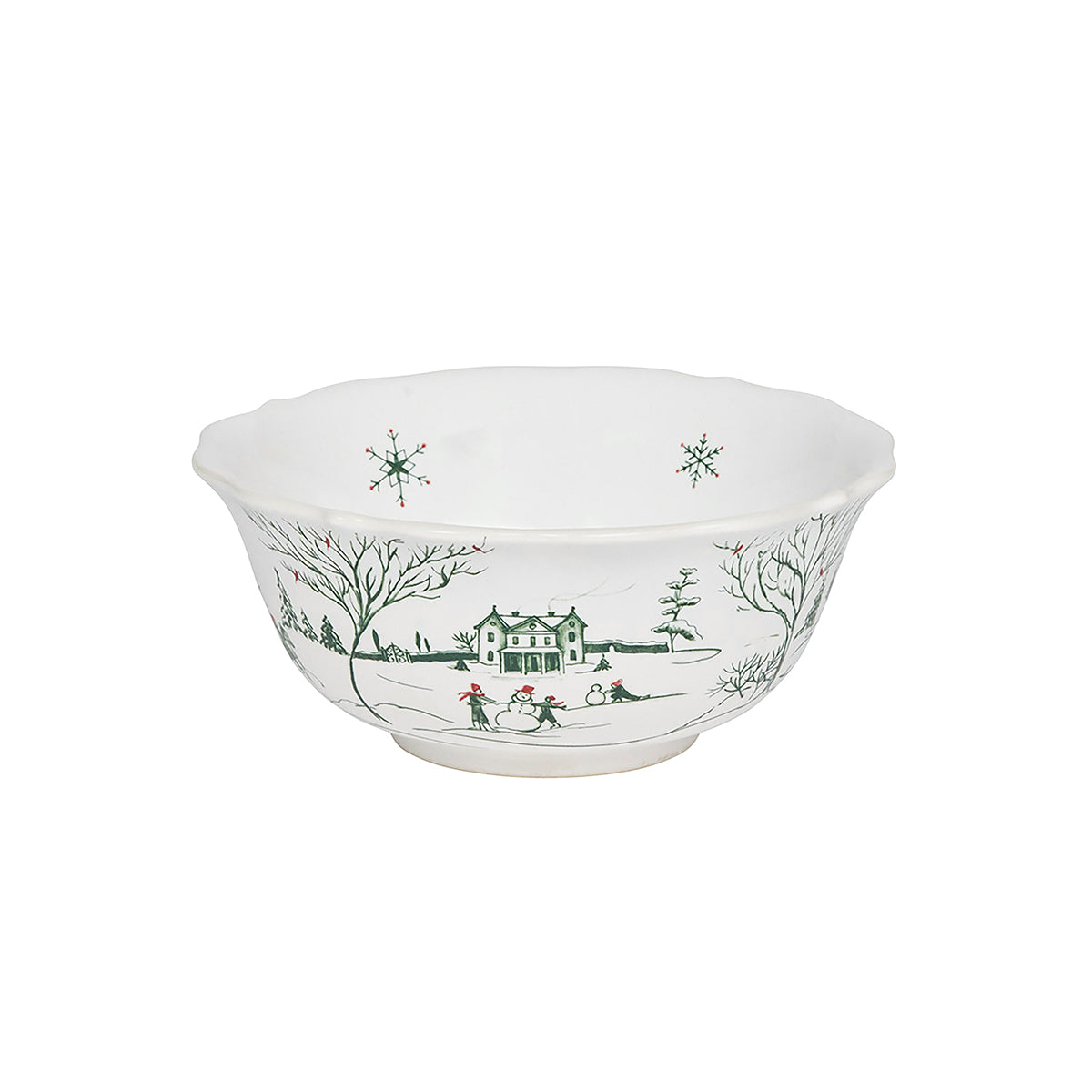 Country Estate Winter Frolic Cereal/Ice Cream Bowl in Evergreen