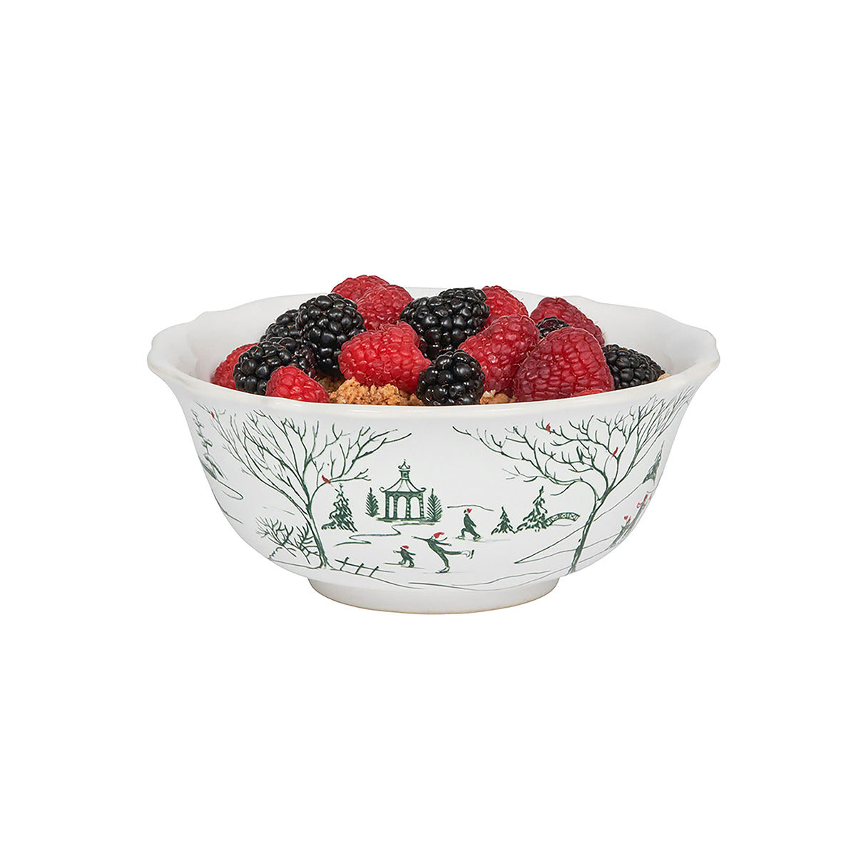 Country Estate Winter Frolic Cereal/Ice Cream Bowl in Evergreen