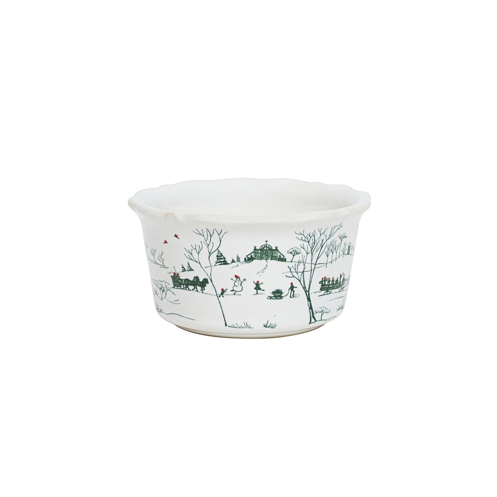 Country Estate Winter Frolic Ramekin in Evergreen