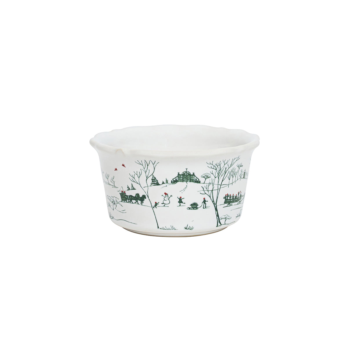 Country Estate Winter Frolic Ramekin in Evergreen