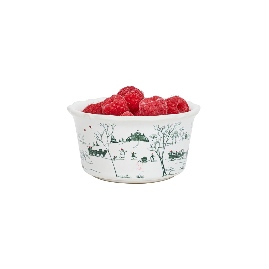 Country Estate Winter Frolic Ramekin in Evergreen