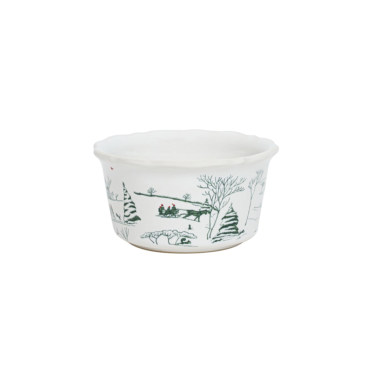 Country Estate Winter Frolic Ramekin in Evergreen