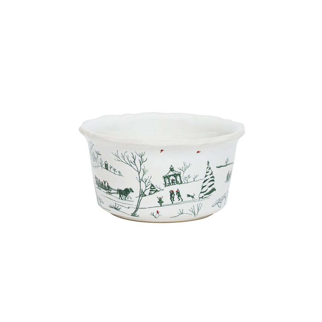 Country Estate Winter Frolic Ramekin in Evergreen