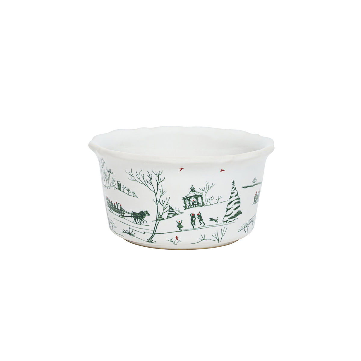 Country Estate Winter Frolic Ramekin in Evergreen