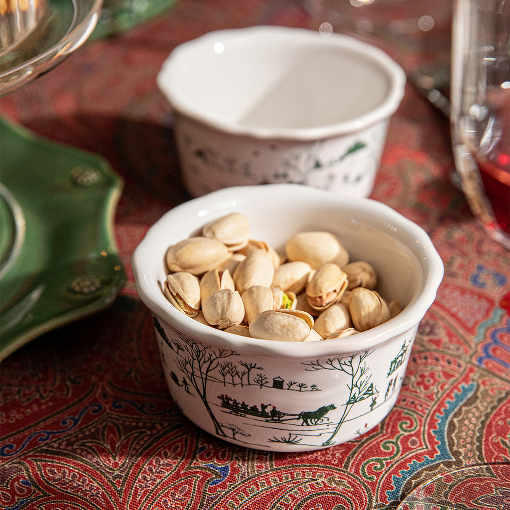 Country Estate Winter Frolic Ramekin in Evergreen