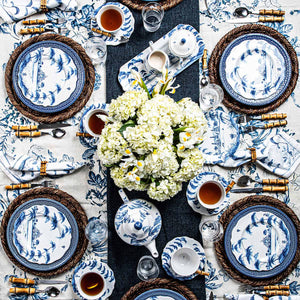 Country Estate Place Setting in Delft Blue, Set of 4