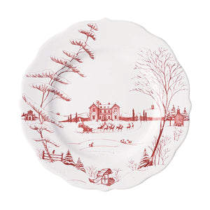 Country Estate Winter Frolic 16-Piece Place Setting in Ruby