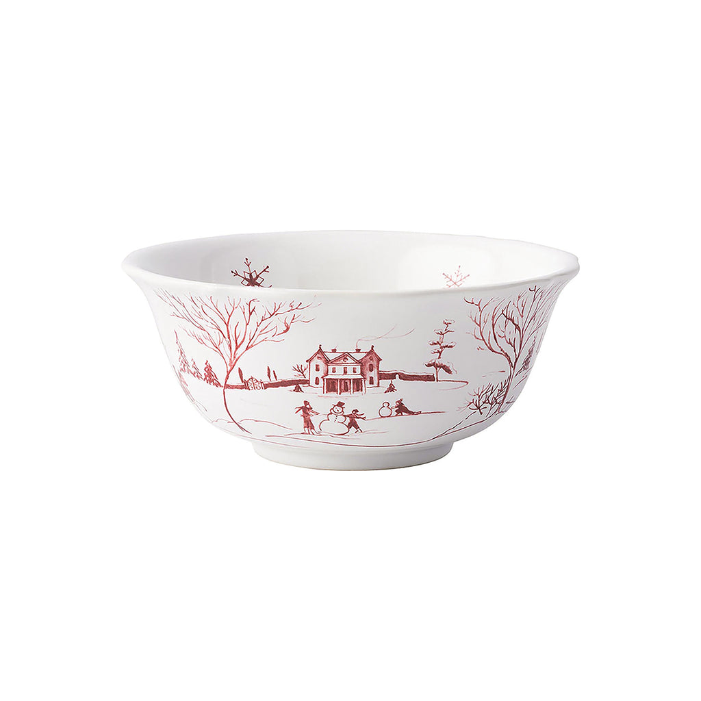 Country Estate Winter Frolic 16-Piece Place Setting in Ruby