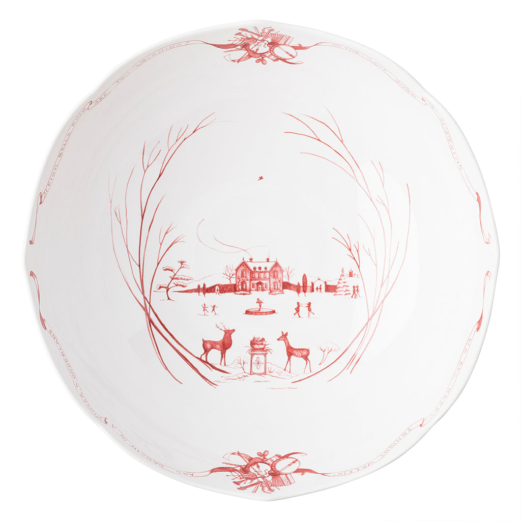 Country Estate Winter Frolic 13" Centerpiece Bowl