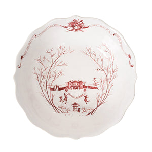Country Estate Winter Frolic 11" Serving Bowl in Ruby