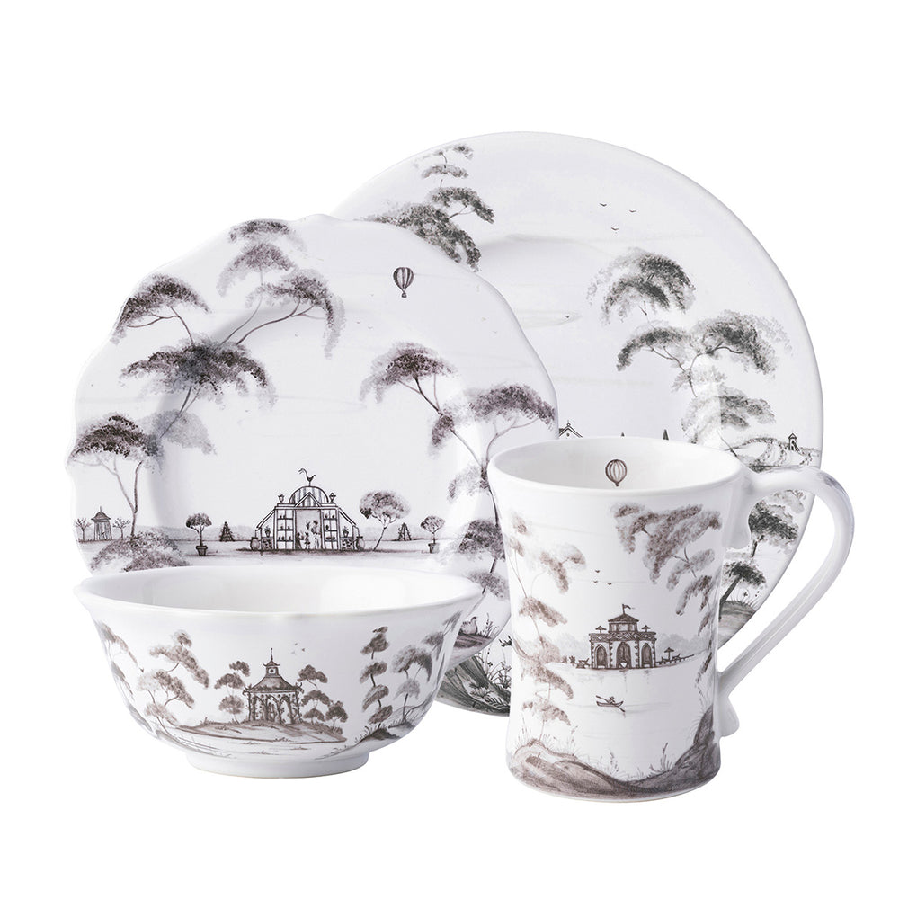 Country Estate Place Setting in Flint Grey, Set of 4