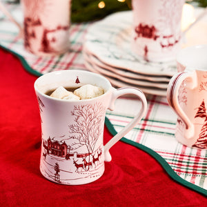 Country Estate Winter Frolic 4-Piece Place Setting in Ruby