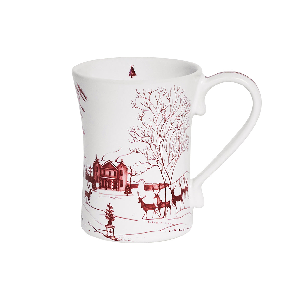 Country Estate Winter Frolic Mug in Ruby