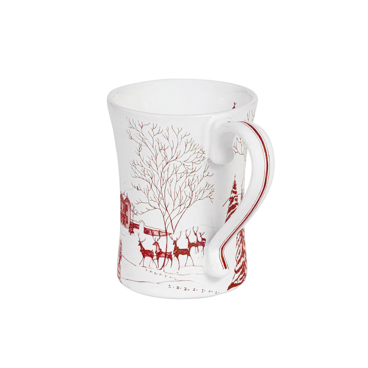 Country Estate Winter Frolic Mug in Ruby