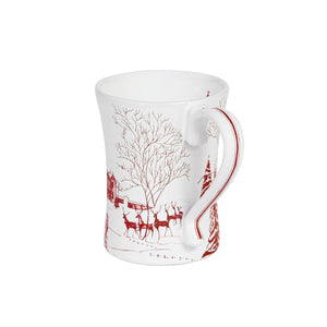 Country Estate Winter Frolic Mug in Ruby