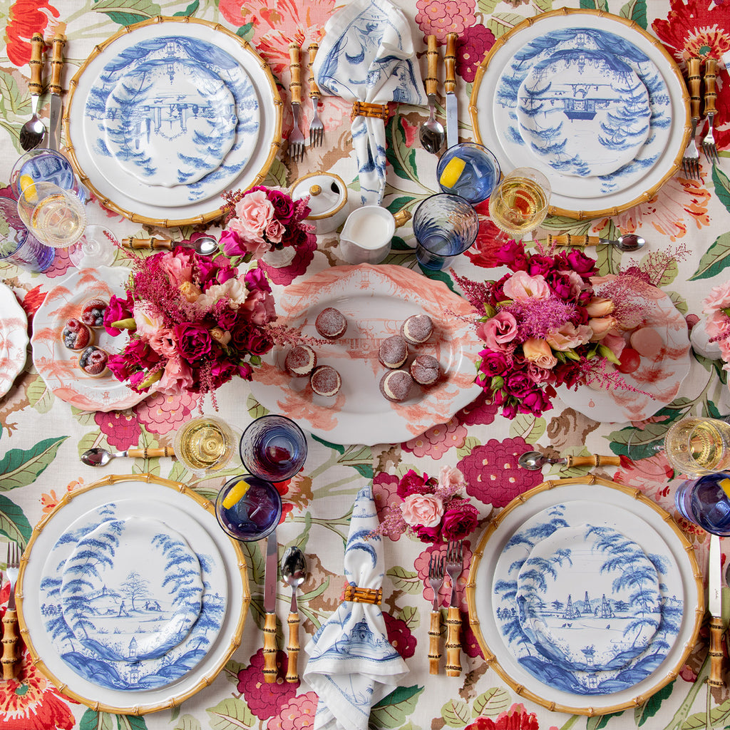 Country Estate Place Setting in Delft Blue, Set of 4