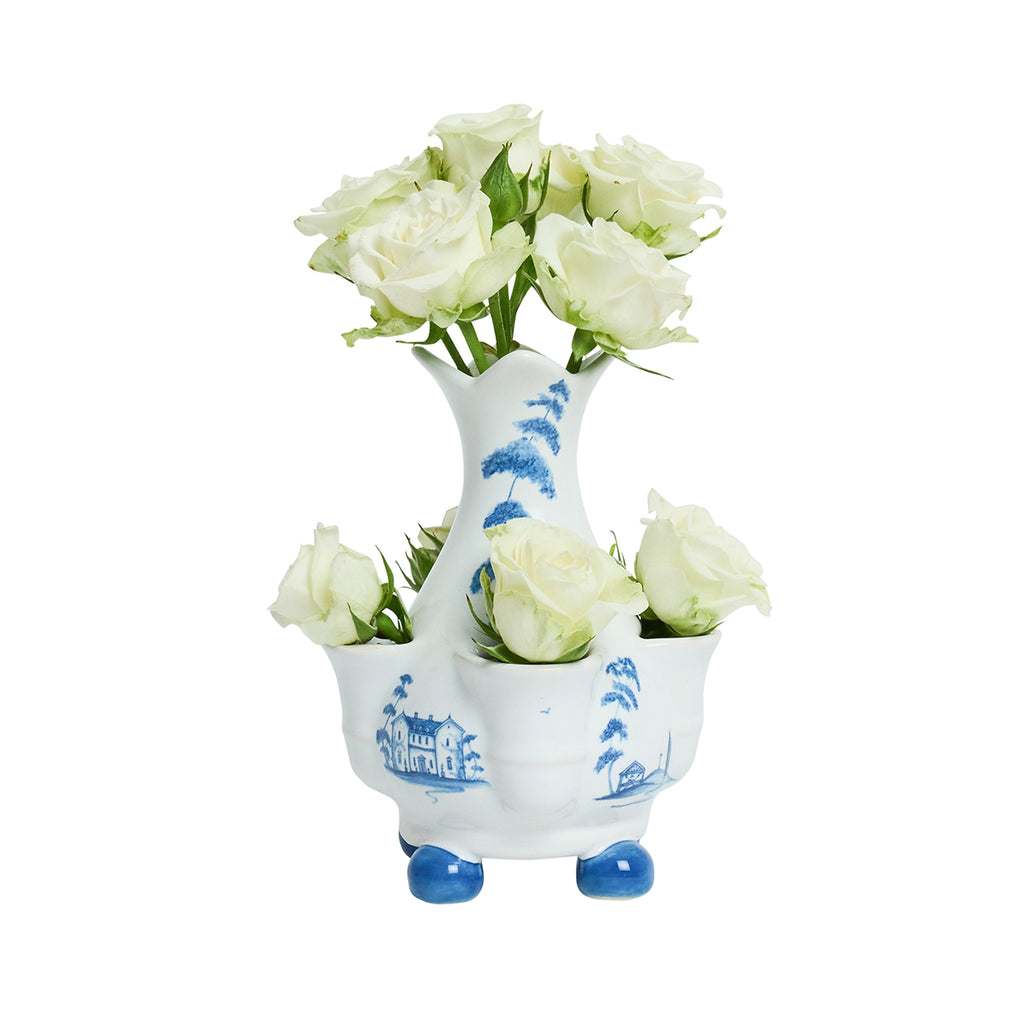 Country Estate 6" Tulipiere Vase in Delft Blue