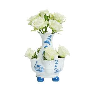 Country Estate 6" Tulipiere Vase in Delft Blue