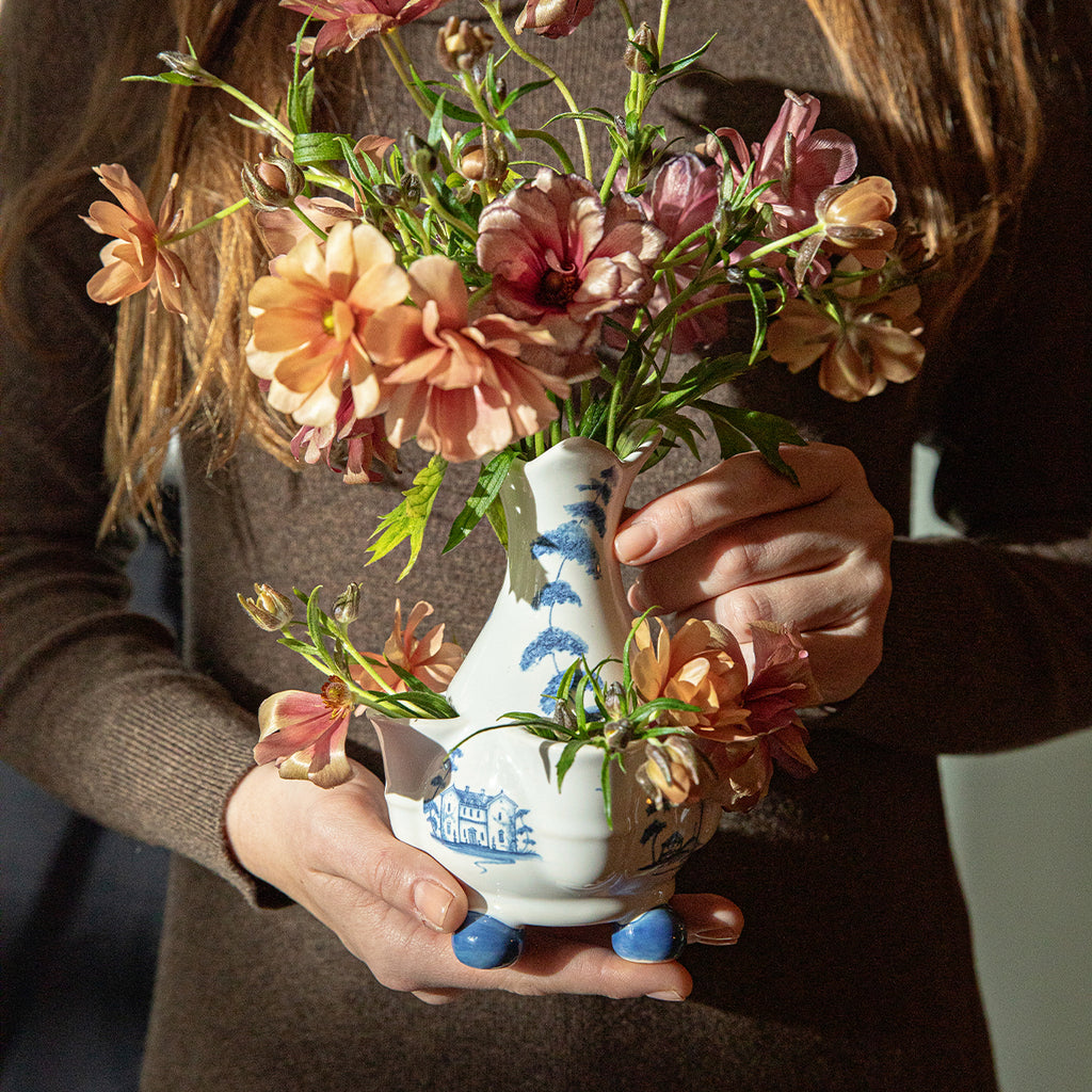 Country Estate 6" Tulipiere Vase in Delft Blue
