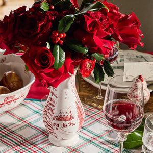Country Estate Winter Frolic 9" Vase in Ruby