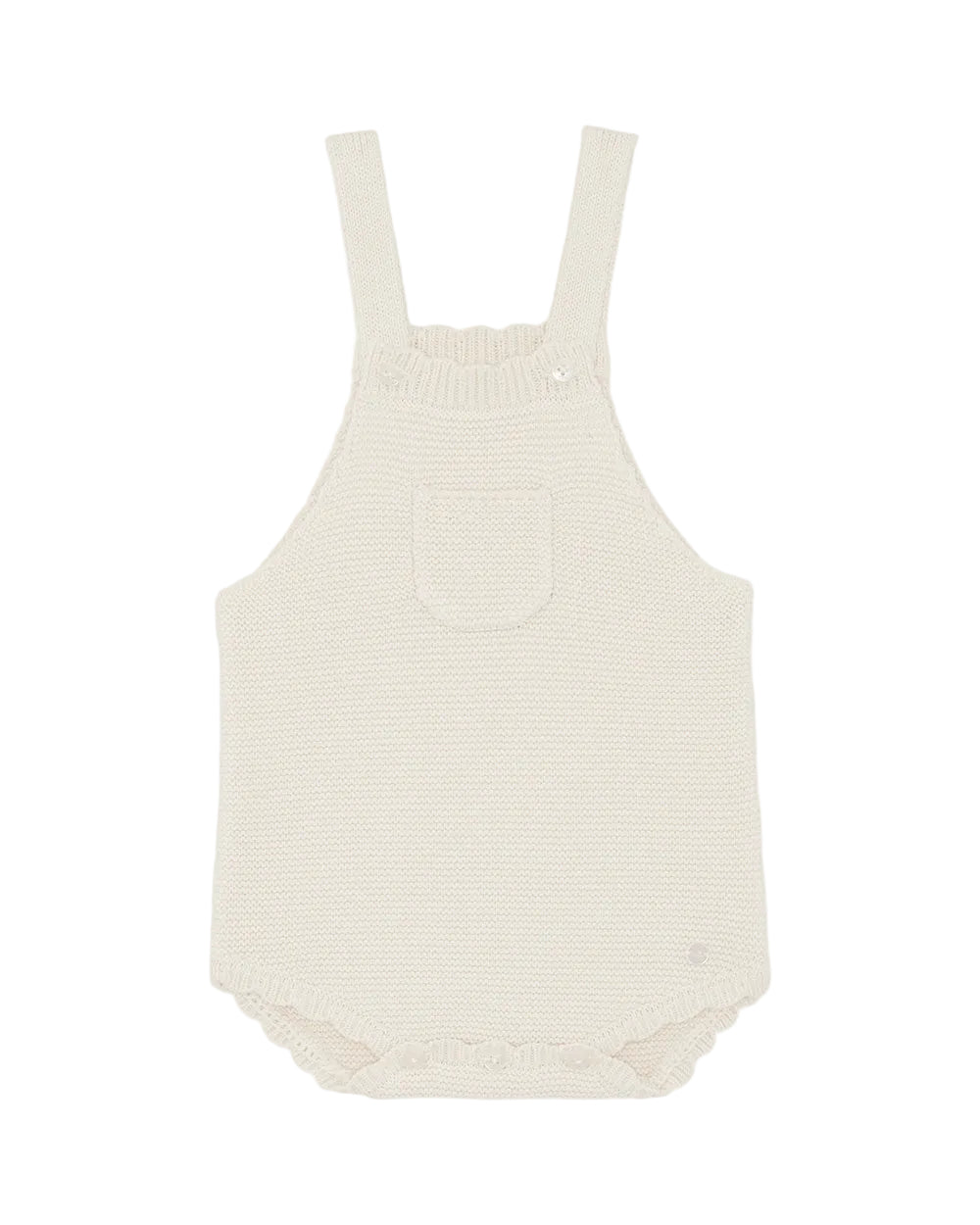 Cecilia Cotton Baby Romper in Milky White