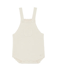 Cecilia Cotton Baby Romper in Milky White