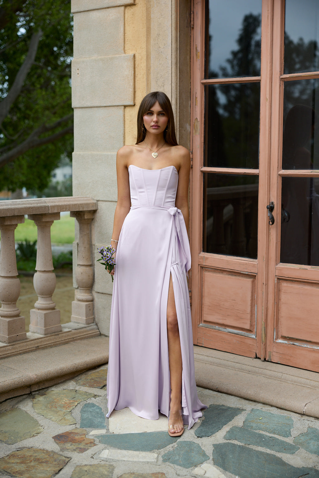 lavender evening dress The Cecilia Dress in Lavender Fog