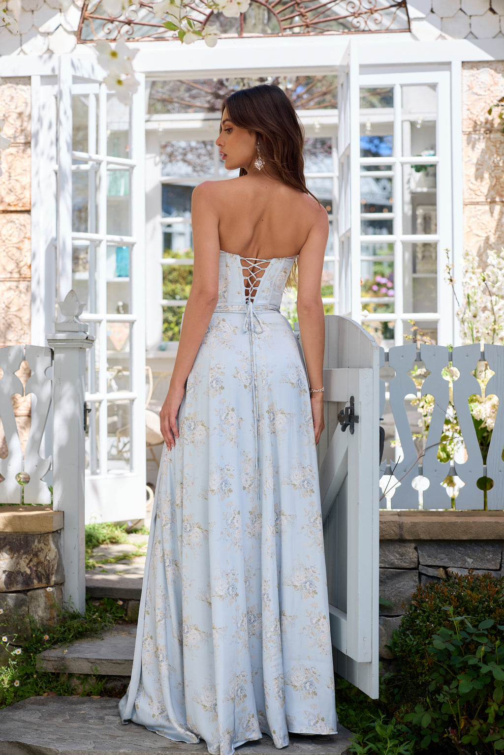 Floral Bridesmaid Dresses With Sleeves The Cecilia Dress In Victorian Blue Roses 10 Floral Bridesmaid Dresses With Sleeves The Cecilia Dress In Victorian Blue Roses 10
