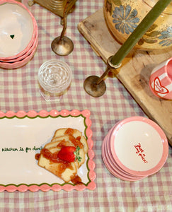 Hand-painted “Just a Tiny Piece” Tiny Plates, Set of 4