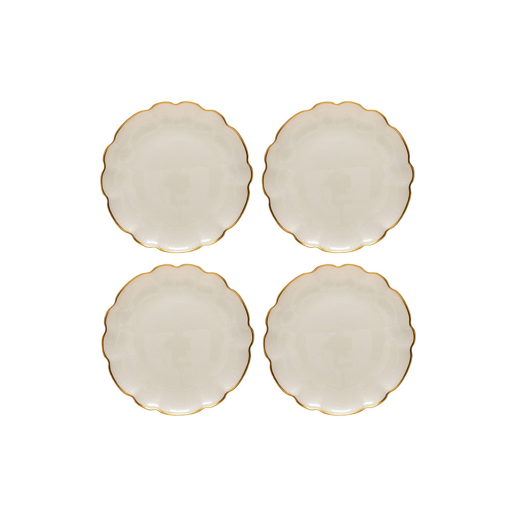 Francesca Collection Charger Plates in Gold, Set of 6