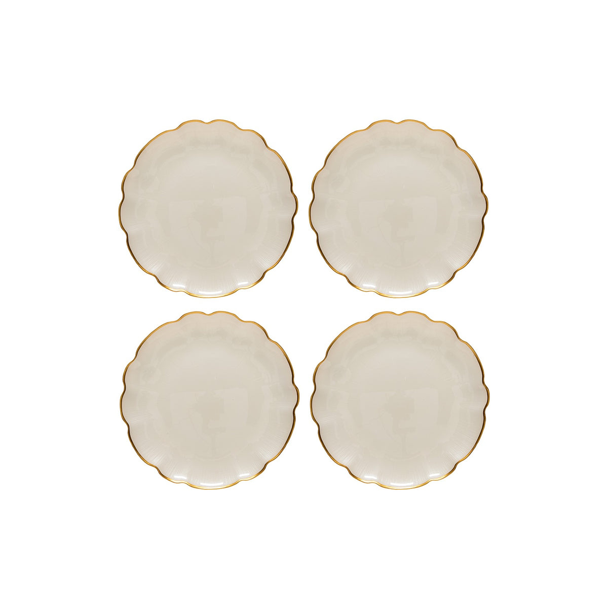 Francesca Collection Charger Plates in Gold, Set of 6