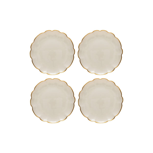 Francesca Collection Charger Plates in Gold, Set of 6
