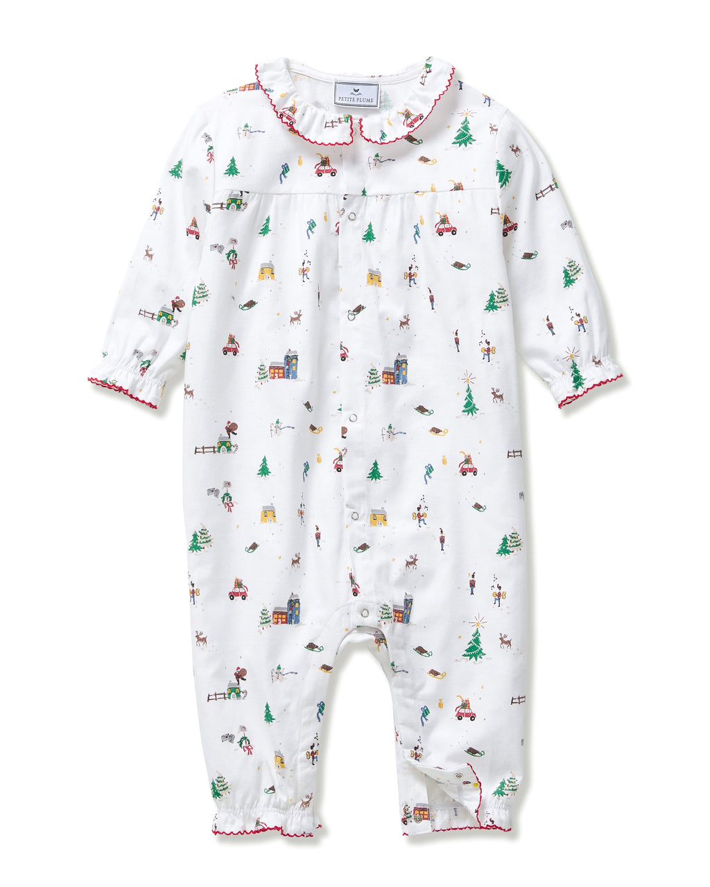Baby’s Twill Madeline Romper in Holiday Town