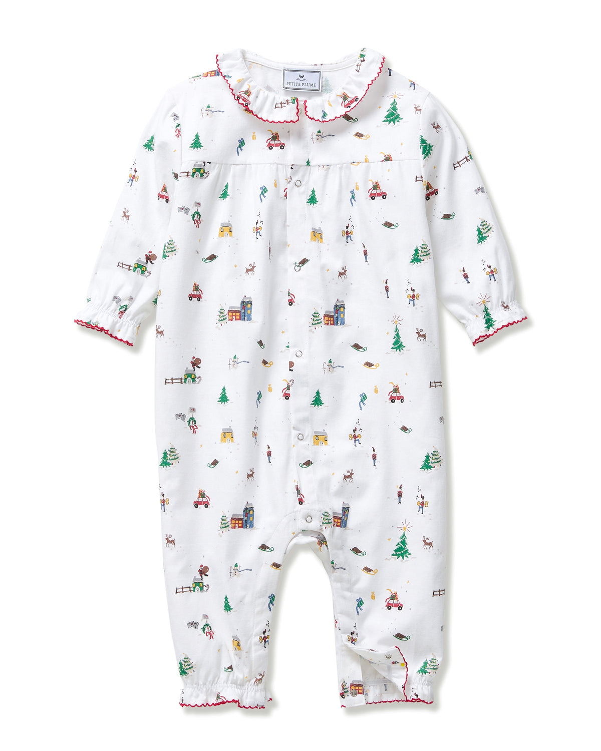 Baby’s Twill Madeline Romper in Holiday Town