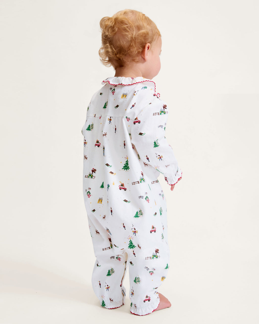 Baby’s Twill Madeline Romper in Holiday Town