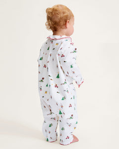 Baby's Twill Madeline Romper in Holiday Town